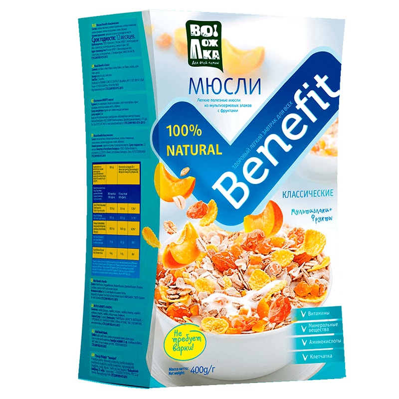 Воложка Мюсли Benefit Классические 400гр